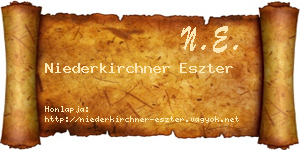 Niederkirchner Eszter névjegykártya